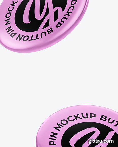 Metallic Button Pins Mockup 85554