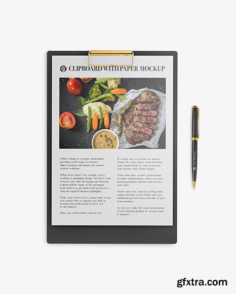 Clipboard with Pen Mockup 85645