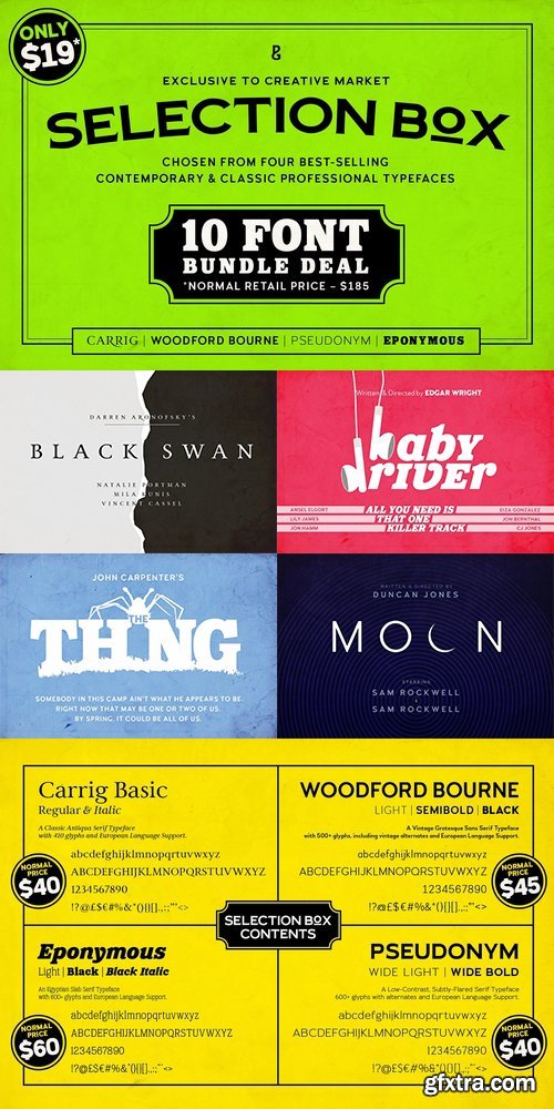 CM - Selection Box – 10 Font Bundle 2182522