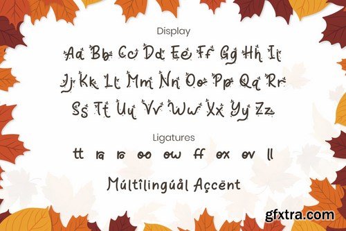 Orange Leafy - Autumn Display Font