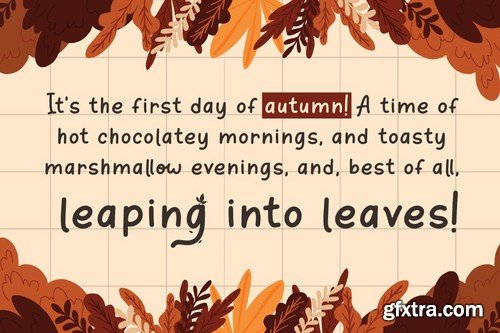 Orange Leafy - Autumn Display Font