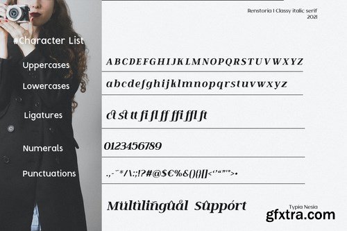 Renstoria - Classy Retro Italic Serif Font