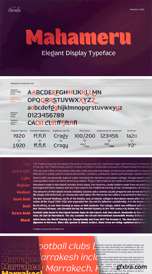 Mahameru Font Family