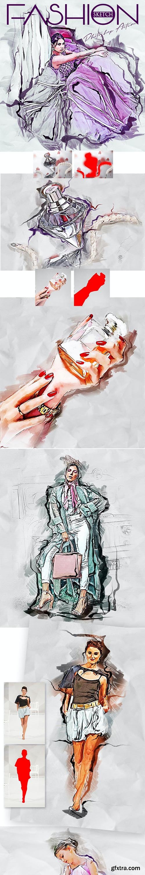 GraphicRiver - Fashion Sketch Photoshop Action 28970768