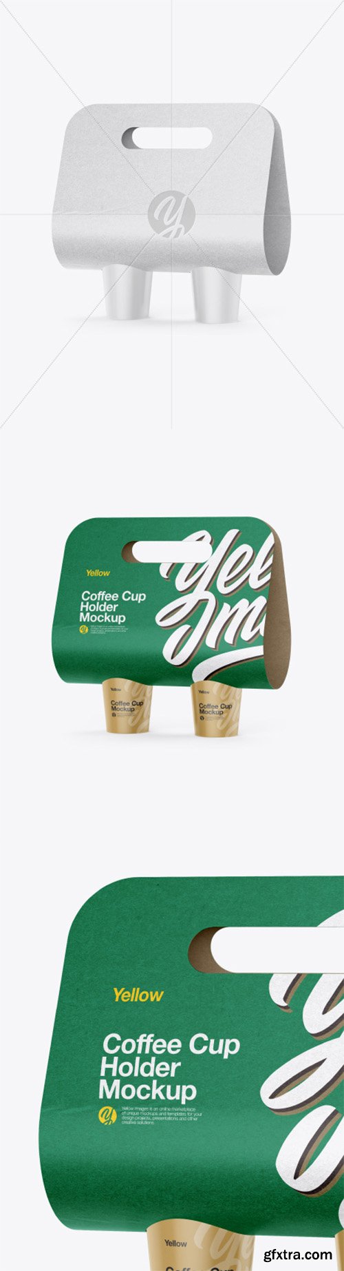 Coffee Cups Holder Mockup - Half Side View 33530