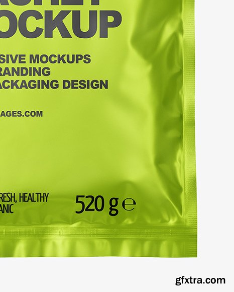 Matte Metallic Sachet Mockup 85772