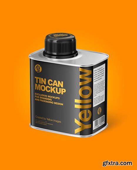 Glossy Tin Can Mockup 86232