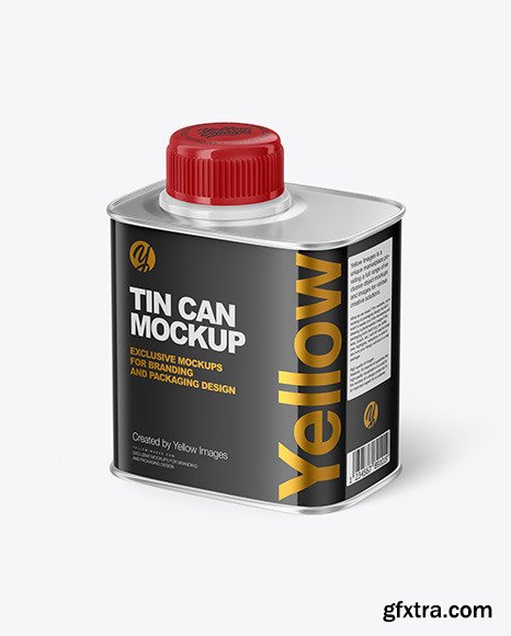 Glossy Tin Can Mockup 86232