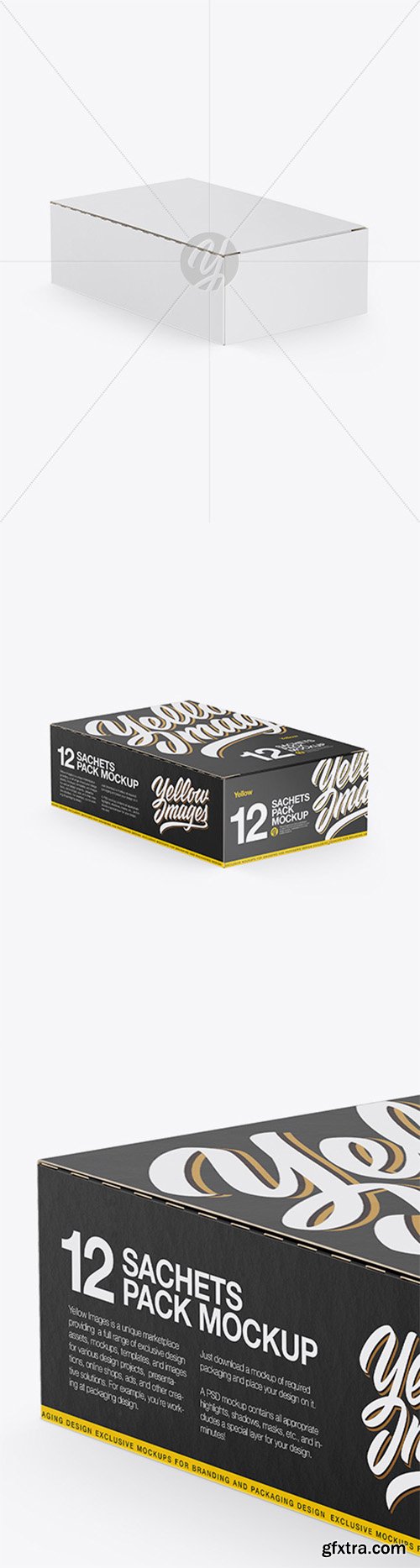 12 Snacks Closed Box Mockup - Half Side View 22427