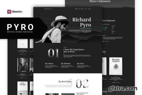 ThemeForest - Pyro v1.0.0 - Writer Portfolio Elementor Template Kit - 33072538