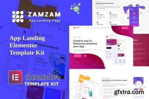 ThemeForest - Zamzam v1.0.0 - App Landing Elementor Template Kit - 33042980