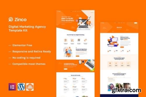 ThemeForest - Zinco v1.0.0 - Digital Marketing Agency Elementor Template Kit - 33040790