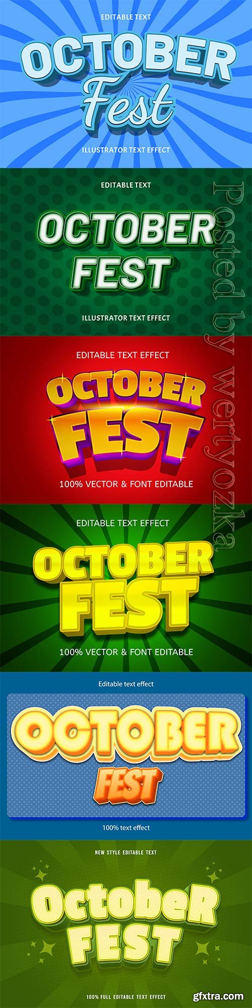 October fest editable text effect vol 6