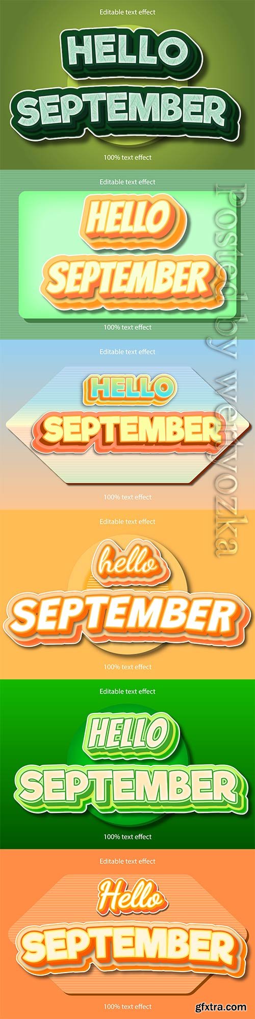 Hello september editable text effect vol 7