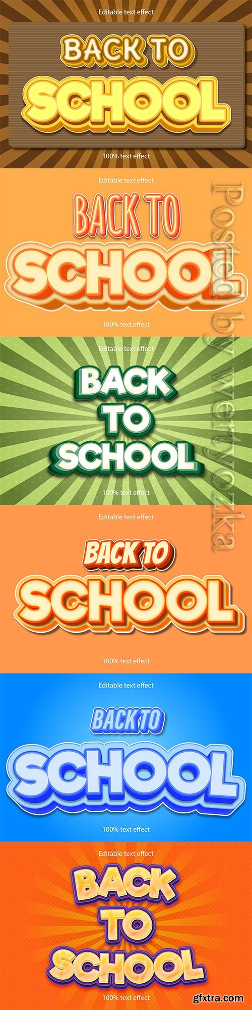 Back to school editable text effect vol 5