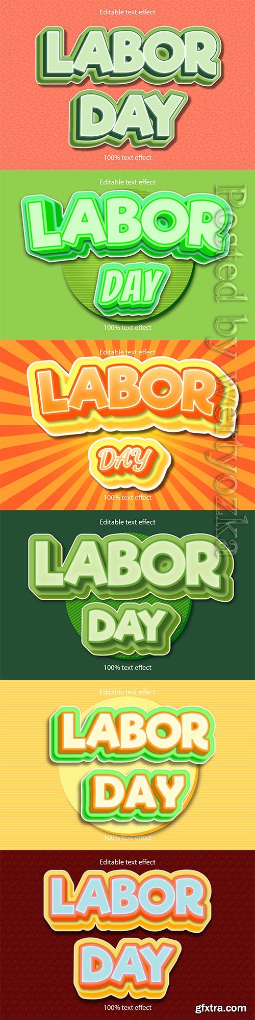 Labor day editable text effect vol 5