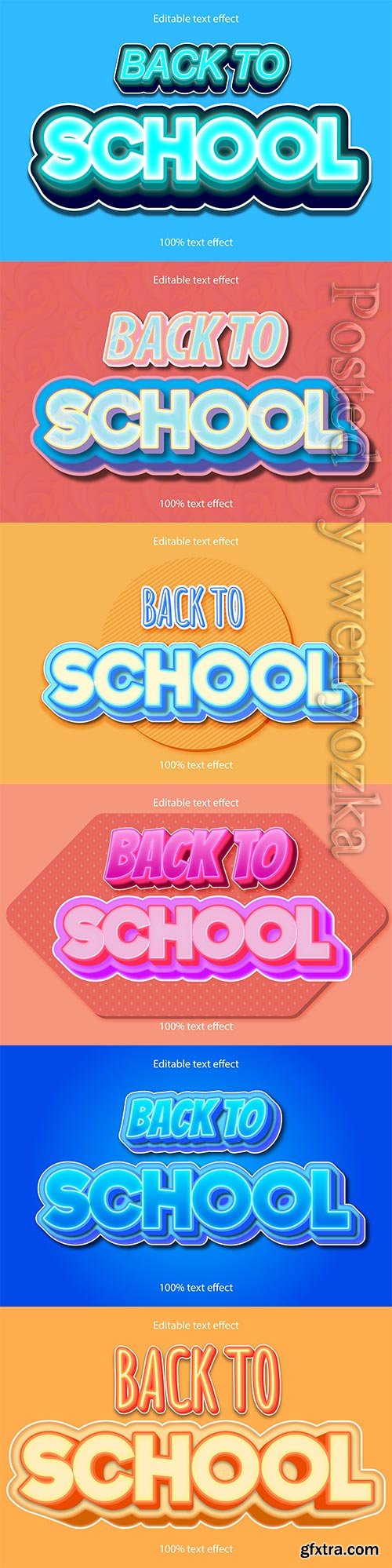 Back to school editable text effect vol 4