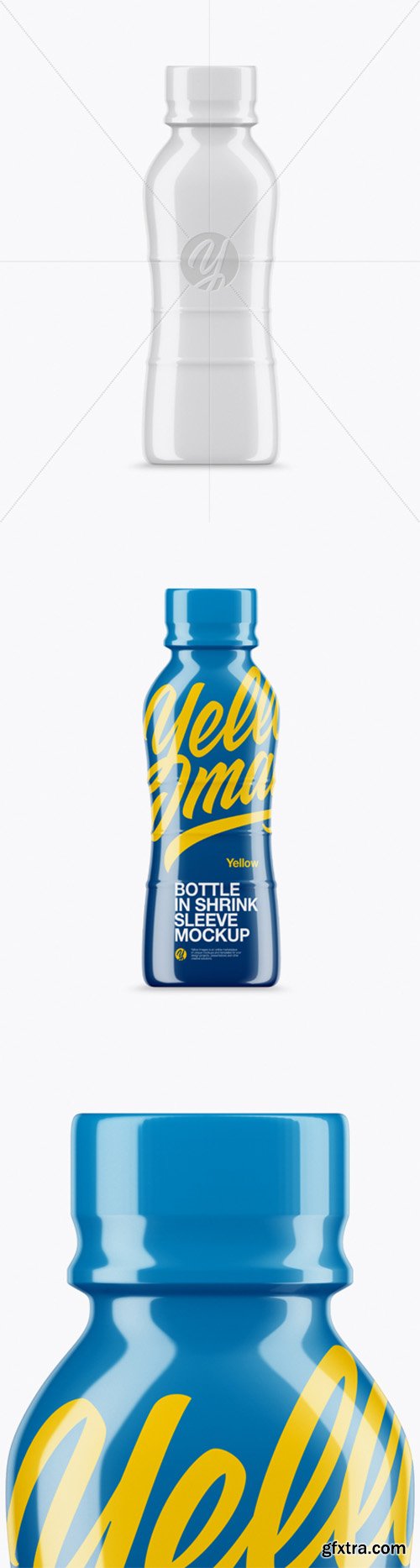 Bottle In Glossy Shrink Sleeve Mockup 20013