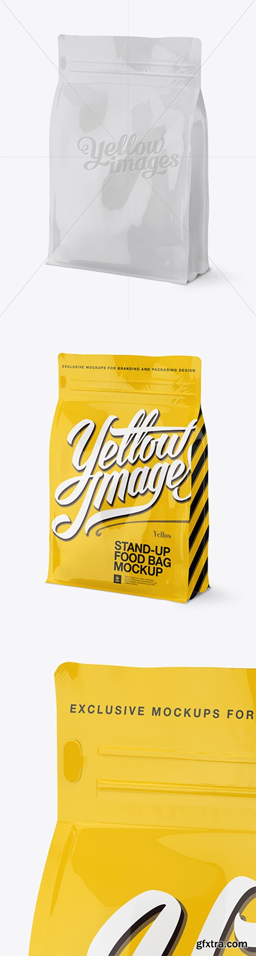 Glossy Stand-up Bag Mockup - Half Side View 16098