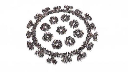 Videohive - People forming Corona Virus shape - 25864741 - 25864741