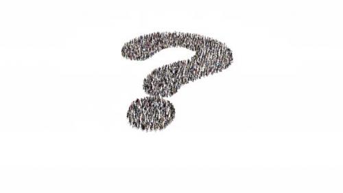 Videohive - People Gathering And Forming Question Mark - 25958403 - 25958403