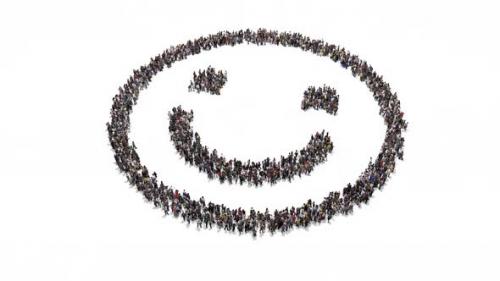 Videohive - People Gathering And Forming Smiley - 25958409 - 25958409