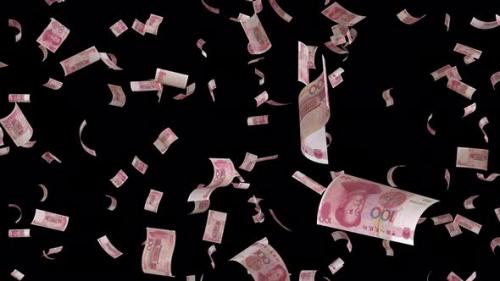 Videohive - 100 Chinese Yuan Renminbi Falling - 31743469 - 31743469