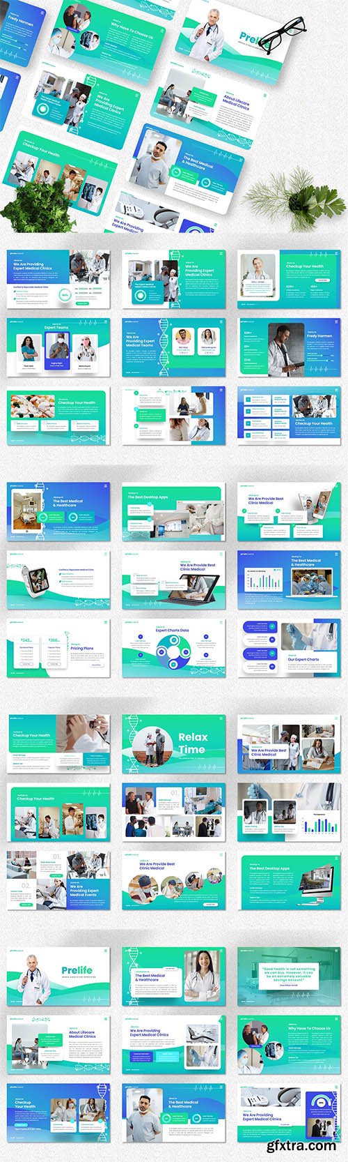 Prelife - Medical & Healthcare Powerpoint, Keynote and Google Slides Template 