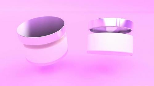 Videohive - Realistic Cosmetic Jars Pink Design Template Skin Care Able to Loop Seamless - 32973694 - 32973694