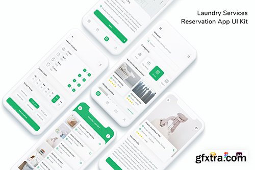 Laundry Services Reservation App UI Kit