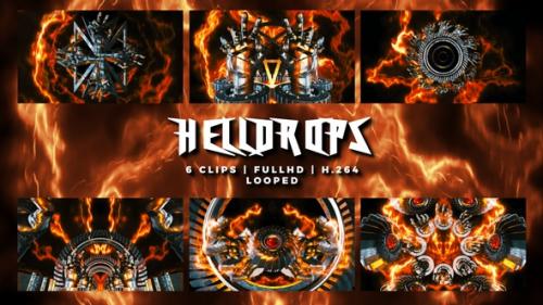 Videohive - Helldrops - Vj Loops Pack (6 In 1) - 33022544 - 33022544