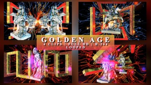 Videohive - Golden Age - Vj Loops (4 In 1) - 33054882 - 33054882