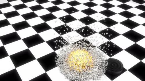 Videohive - Checkers Game Round Draughts Concept Education 3d Fake Game End of the Big Bang - 33060973 - 33060973