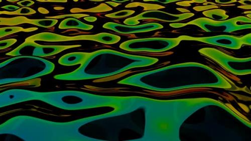 Videohive - Colorful Wave Rainbow on Black Science Animation Fluid Art - 33061009 - 33061009