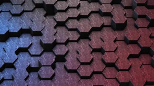 Videohive - Abstract hexagon form wall moving background, Geometric concept - 33063272 - 33063272