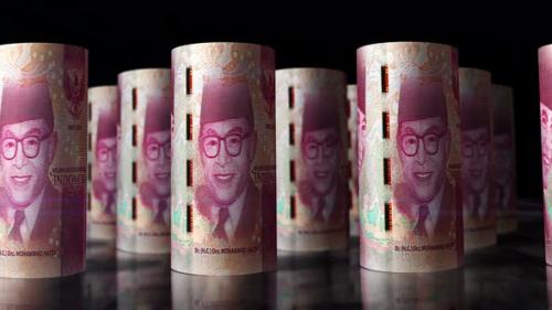 Videohive - Indonesian Rupiah money banknotes rolls seamless loop - 33063524 - 33063524
