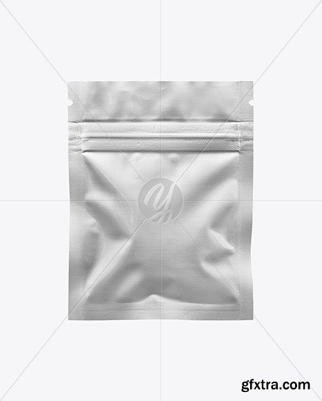 Metallic Sachet with Zip Lock Mockup 86545