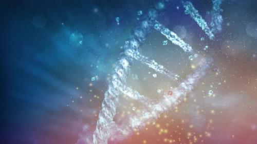 Videohive - Broken DNA Strand Close-Up In Abstract Space HD - 33077993 - 33077993