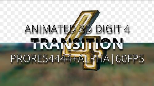 Videohive - Animated digit 4 transition UHD 60fps - 33080023 - 33080023