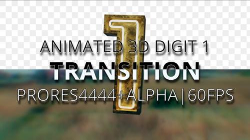 Videohive - Animated digit 1 transition UHD 60fps - 33080025 - 33080025