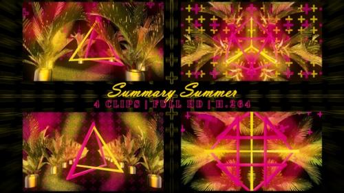 Videohive - Summary Summer - Vj Loops Pack (4 In 1) - 33081064 - 33081064