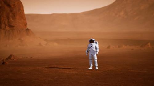 Videohive - Astronaut on Mars Surface - 33100030 - 33100030