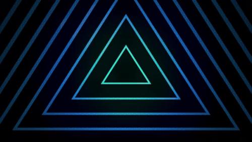 Videohive - Blue Lines in the Shape of a Triangle Cross the Screen Against a Black Background - 33100067 - 33100067