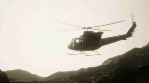 Videohive - Slow Motion United States Military Helicopter in Vietnam - 33100092 - 33100092