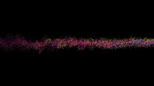 Videohive - Splashes of Multicolored Particles on a Black Background - 33100129 - 33100129