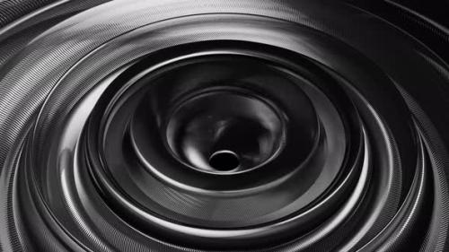 Videohive - 4K Abstract Chrome Hole Background Looped Video - 33101096 - 33101096