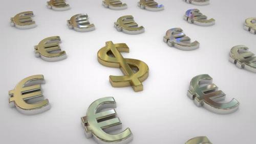 Videohive - Euro USD Currency Symbols - 23856287 - 23856287