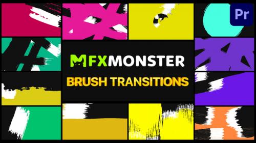 Videohive - Brush Transitions | Premiere Pro MOGRT - 33110733 - 33110733