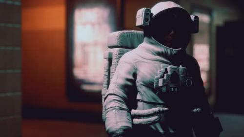 Videohive - Astronaut at Underground Metro Subway - 33100502 - 33100502