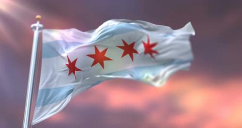 Videohive - Chicago City Flag, United States - 33107683 - 33107683